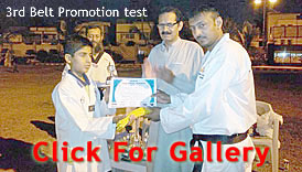Prince Taekwondo Academy 3rd Belt Promotion Test by Master Samad Khan Cheif Instructor Markaz Mix Taekwondo Academy Karachi